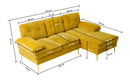 MEROUS Ecksofa, Sofa mit Schlaffunktion, Sofa 3 Sitzer in L-Form, Couch Wohnzimmer Polstermöbel