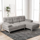 MEROUS Ecksofa, Sofa mit Schlaffunktion, Sofa 3 Sitzer in L-Form, Couch Wohnzimmer Polstermöbel