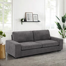 MEROUS 88,58" moderne Sofas für Wohnzimmer, Chenille-Sofas mit tiefem Sitz und Sofas mit quadratischer Armlehne, abnehmbarem Sofakissen mit niedriger Rückenlehne und abnehmbarem/einfach anzubringendem Sofabezug (Dunkelgrau)