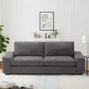 MEROUS 88,58" moderne Sofas für Wohnzimmer, Chenille-Sofas mit tiefem Sitz und Sofas mit quadratischer Armlehne, abnehmbarem Sofakissen mit niedriger Rückenlehne und abnehmbarem/einfach anzubringendem Sofabezug (Dunkelgrau)