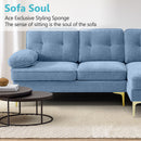 MEROUS Ecksofa, Sofa mit Schlaffunktion, Sofa 3 Sitzer in L-Form, Couch Wohnzimmer Polstermöbel