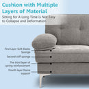 MEROUS Ecksofa, Sofa mit Schlaffunktion, Sofa 3 Sitzer in L-Form, Couch Wohnzimmer Polstermöbel