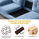 MEROUS Ecksofa, Sofa mit Schlaffunktion, Sofa 3 Sitzer in L-Form, Couch Wohnzimmer Polstermöbel