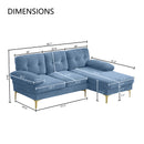 MEROUS Ecksofa, Sofa mit Schlaffunktion, Sofa 3 Sitzer in L-Form, Couch Wohnzimmer Polstermöbel