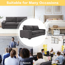 MEROUS 88,58" moderne Sofas für Wohnzimmer, Chenille-Sofas mit tiefem Sitz und Sofas mit quadratischer Armlehne, abnehmbarem Sofakissen mit niedriger Rückenlehne und abnehmbarem/einfach anzubringendem Sofabezug (Dunkelgrau)