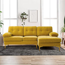 MEROUS Ecksofa, Sofa mit Schlaffunktion, Sofa 3 Sitzer in L-Form, Couch Wohnzimmer Polstermöbel