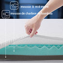 MEROUS Surmatelas Memoire Forme - 7.5cm sur Matelas 2 Personnes ,Epaisseur sur-Matelas pour Adulte Mémoire de Forme  avec Housse Amovible et Lavable