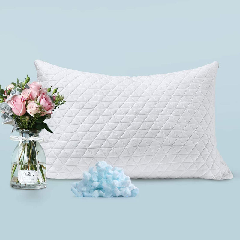 MEROUS 1psc oreiller mousse mémoire 50x70 cm blanc-100% mousse mémoire-doux et gonflé-anti-acarien et hypoallergénique