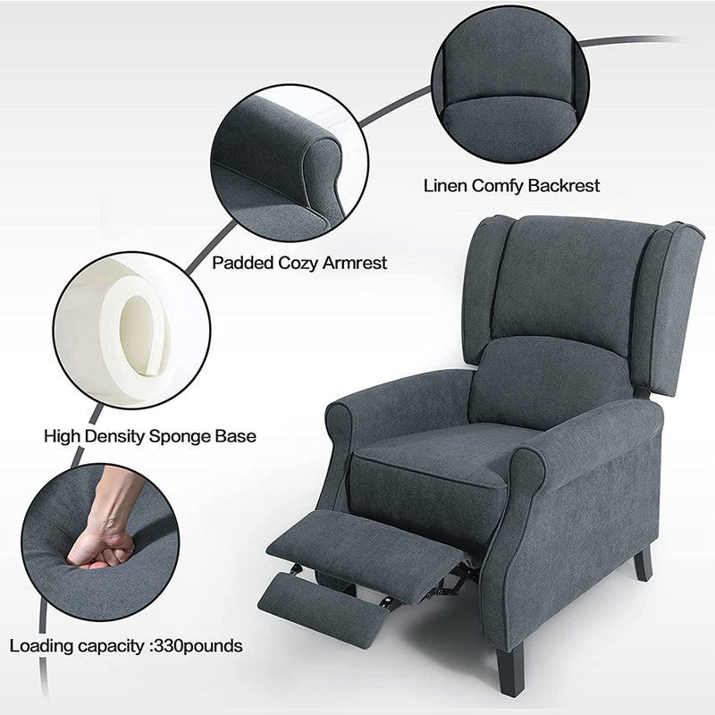 Fauteuil inclinable de massage électrique électrique, fauteuil TV avec aide à se lever, fauteuil de relaxation, fauteuil de massage avec fonction inclinable, fonction de chaleur et massage par vibration, charge jusqu'à 150 kg